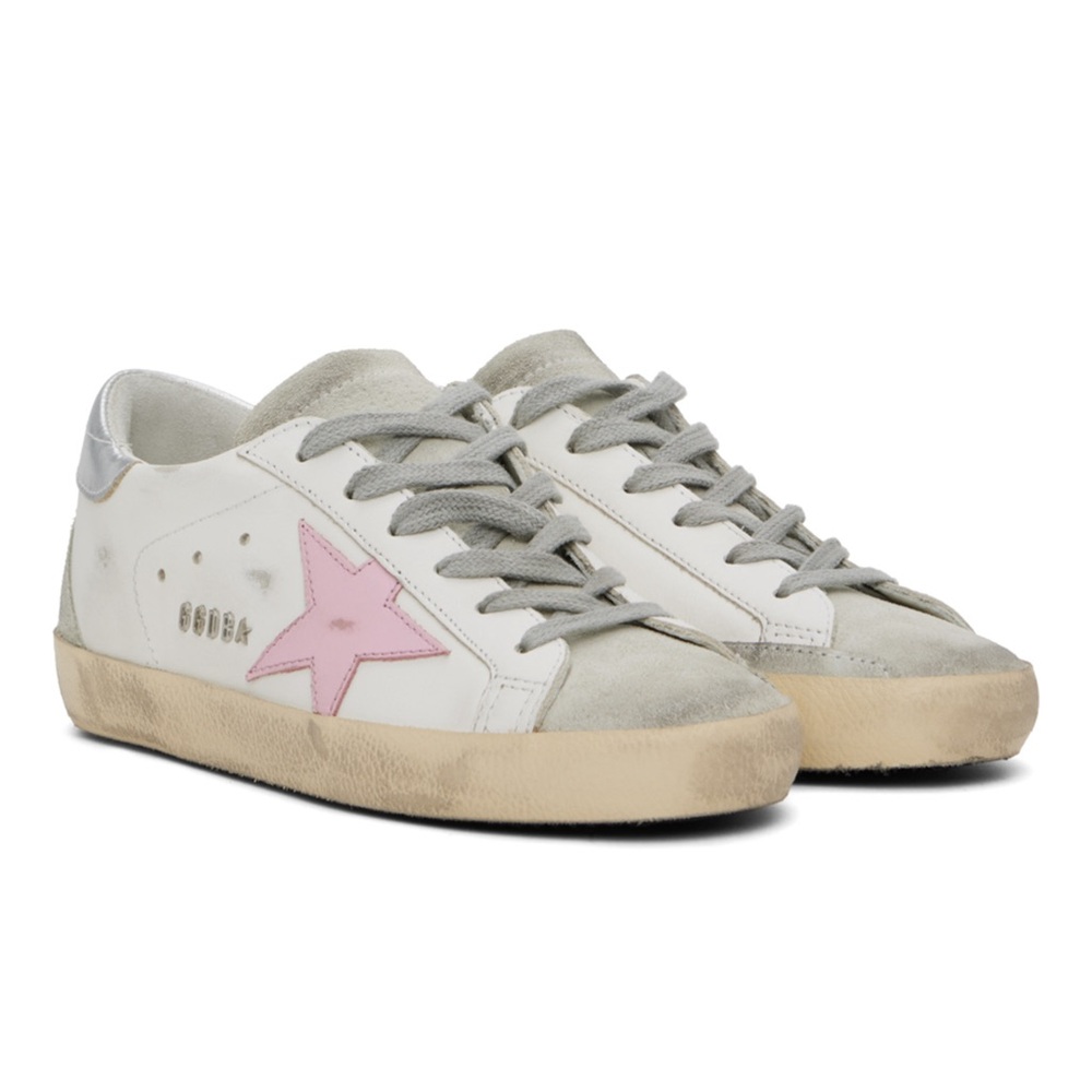 BRAND NEW Golden Goose Leather Distressed Sneakers for Women Size 38